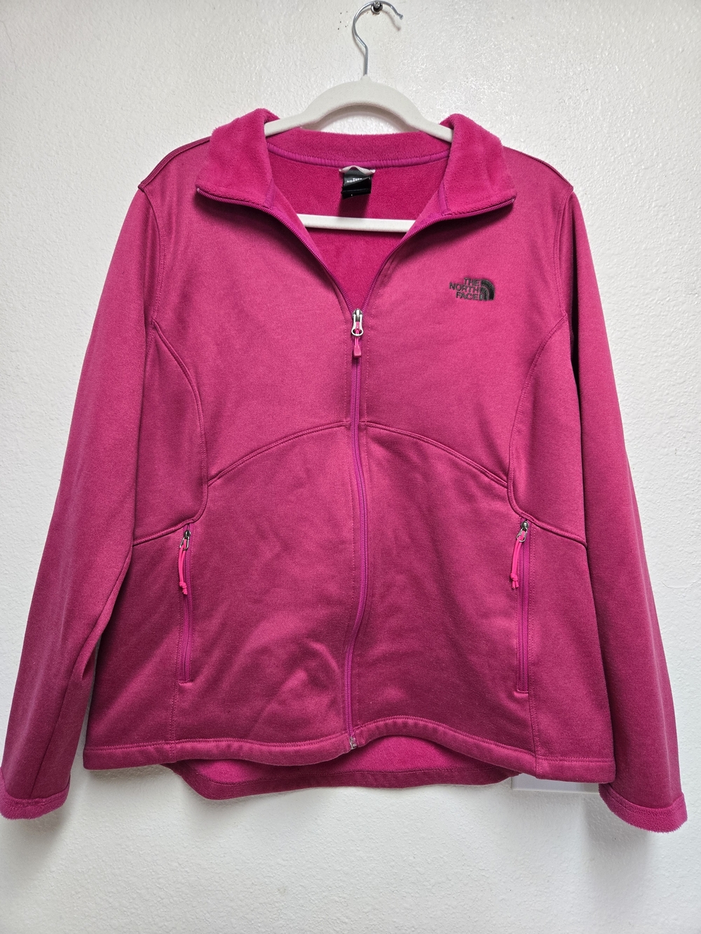 The North Face Women's Agave Full Zip Fleece-Lined Jacket in Fuchsia Pink Sz XXL
